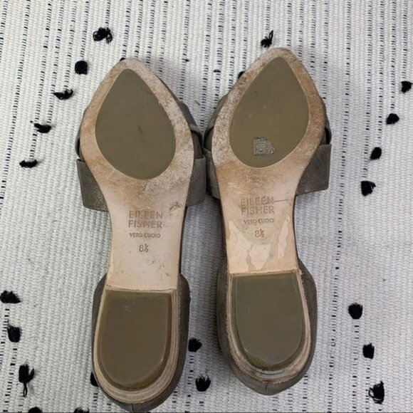 Eileen Fisher Fuller Suede D'orsay Twisted Flat - Picture 6 of 8